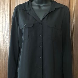 Elementz Black long sleeve button up shirt